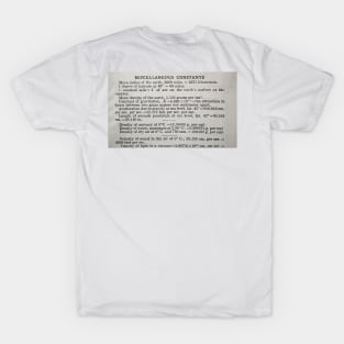 Nerd Constants Table T-Shirt